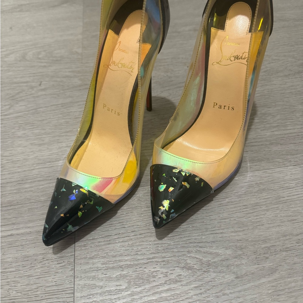 Christian Louboutin Iridescent Black Pumps